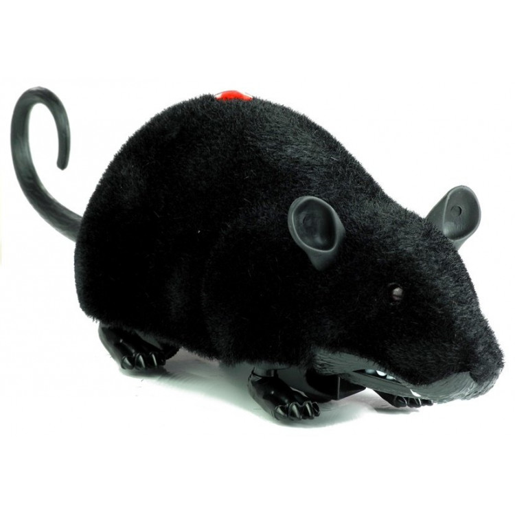 Diaľkovo ovládaná myš na kolieskach - čierna